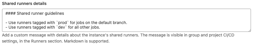 Continuous integration · Settings · Admin area · User · Help · GitLab
